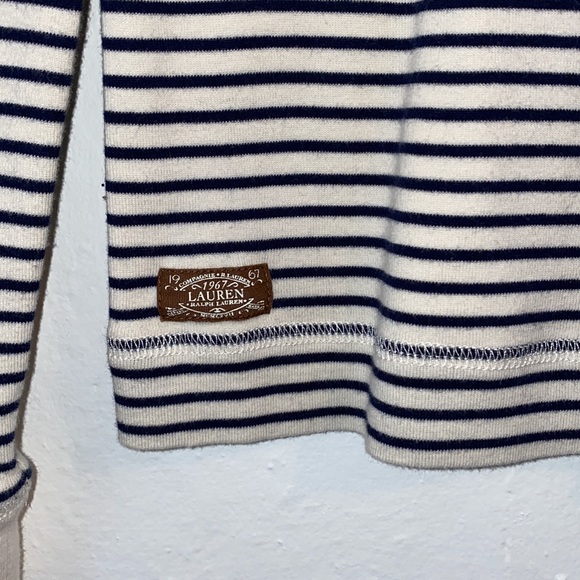 Lauren Ralph Lauren Long Sleeve Faux Suede Elbow Patches and Neck… - Picture 2 of 7